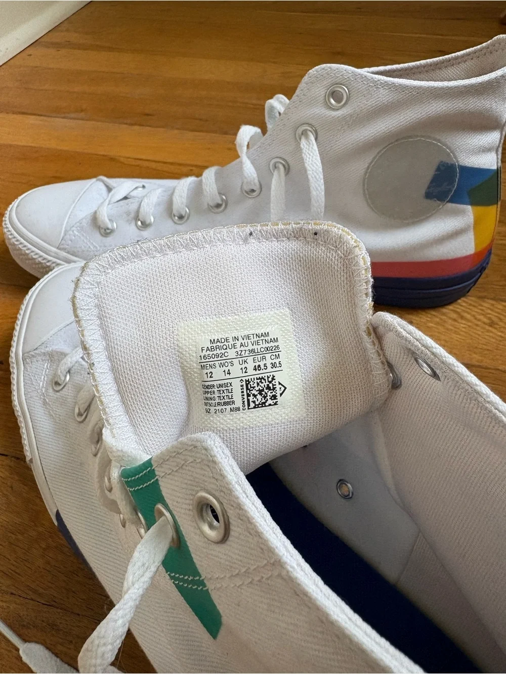 CHUCK TAYLOR ALL STAR HIGH 'SPACE RACER - WHITE KINETIC BLUE' Sz 12 - Picture 5 of 6